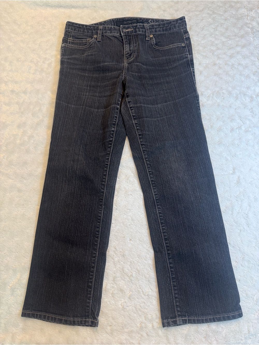 Calvin Klein Straight Leg Jeans | Dark Wash Stretch Denim | Women's 10P / 30